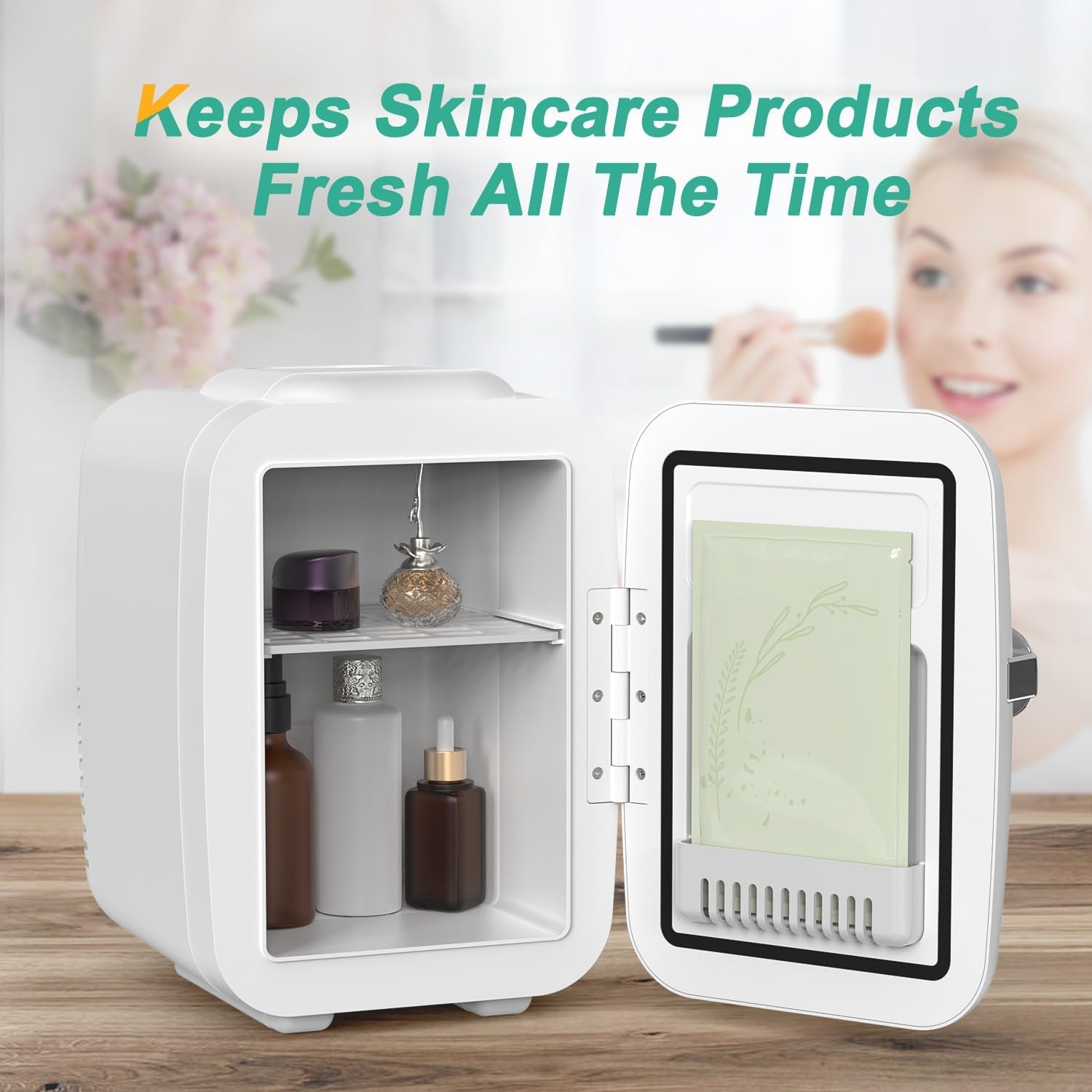Portable Mini Fridge - Keep Drinks and Skin Care Products Cold Everywhere